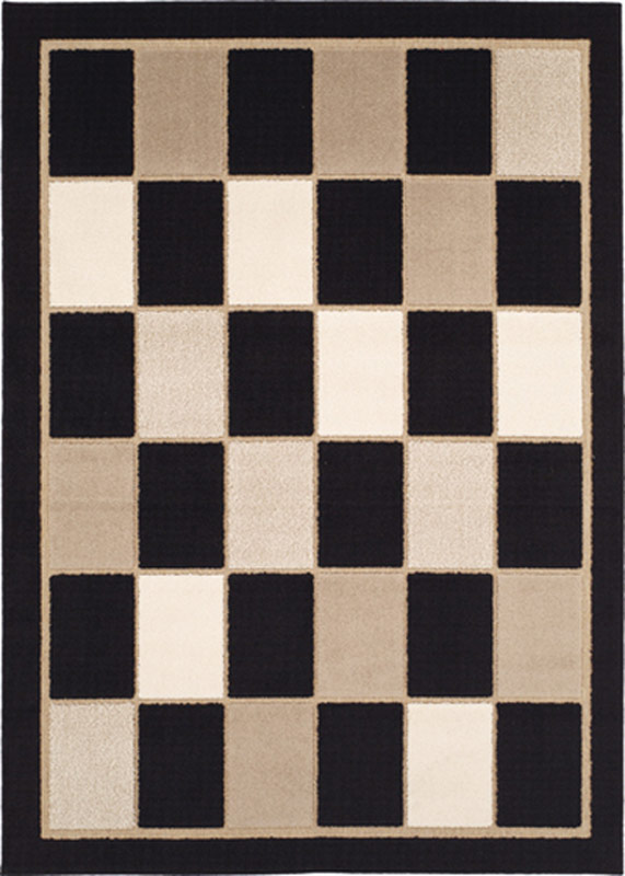 Modern Loom Beige Patterned Rug from the Bauhaus Minimal Design Rugs