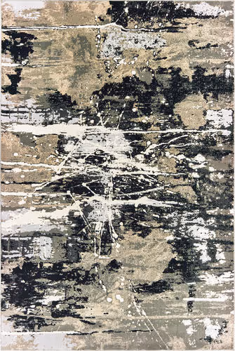 Modern Loom Bowen 109E2 Black Abstract Rug Product Image