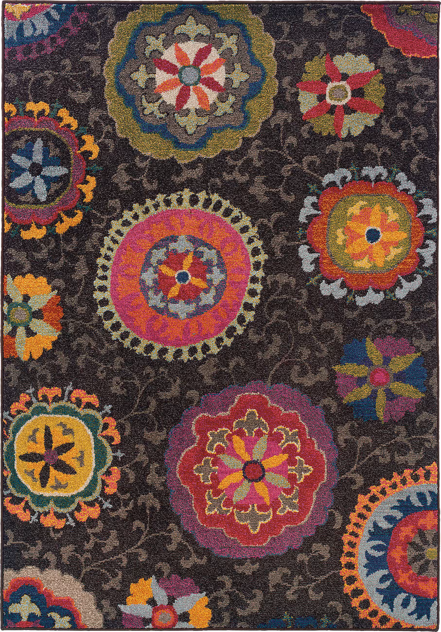 Modern Loom Kaleidoscope 7310_1333N Charcoal Transitional Rug