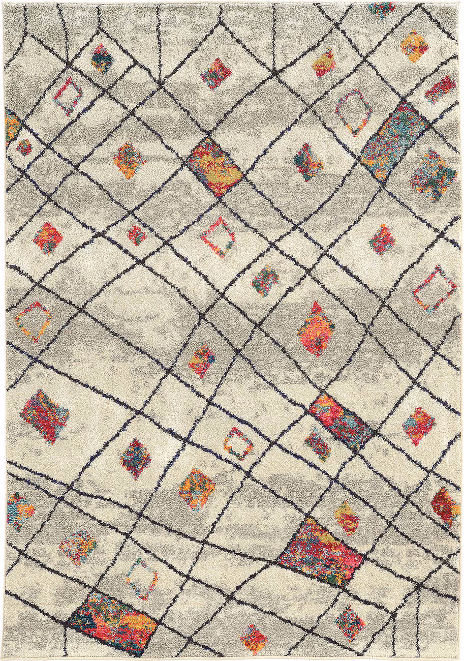 Modern Loom Nomad 7310_4330W Ivory Abstract Rug