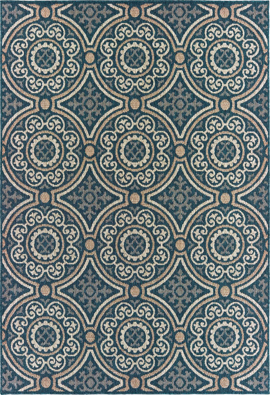 Modern Loom Latitude 7310_609B3 Blue Outdoor Rug