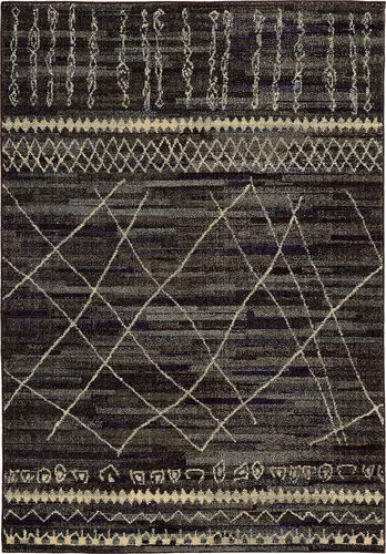 Modern Loom Nomad 7310_633N5 Black Abstract Rug Product Image