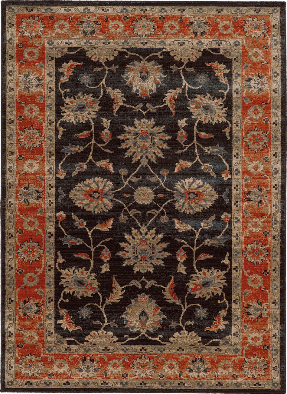 Modern Loom Vintage 7310_634N2 Navy Traditional Rug
