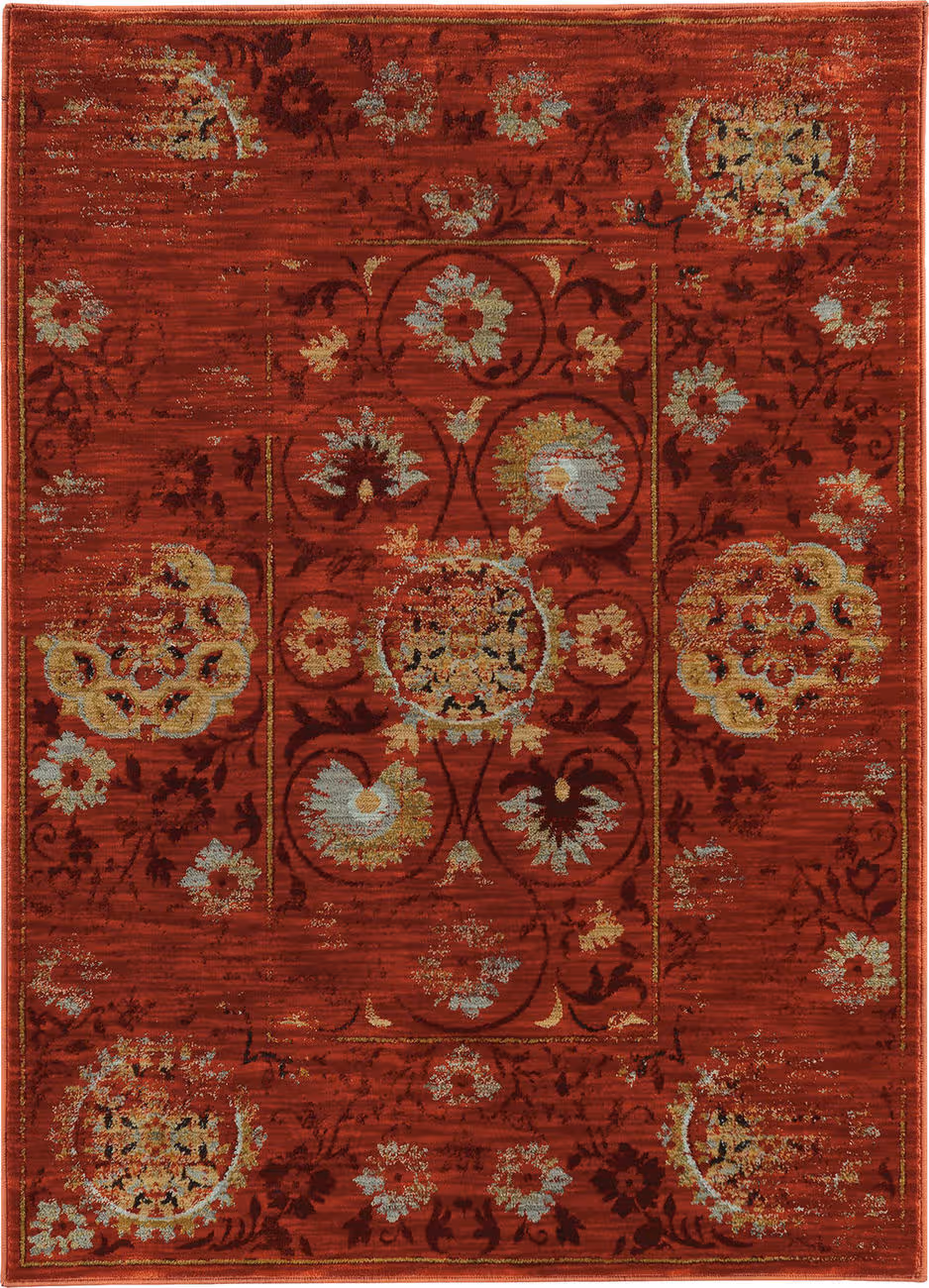 Modern Loom Sedona 7310_6386E Red Abstract Rug