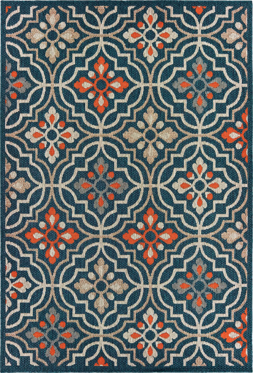 Modern Loom Latitude 7310_709B3 Blue Outdoor Rug