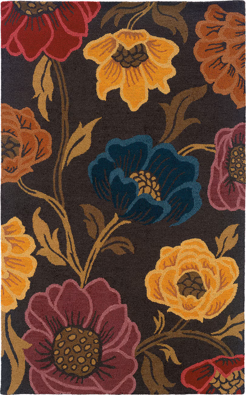Modern Loom Eden 7310_87101 Black Floral Rug