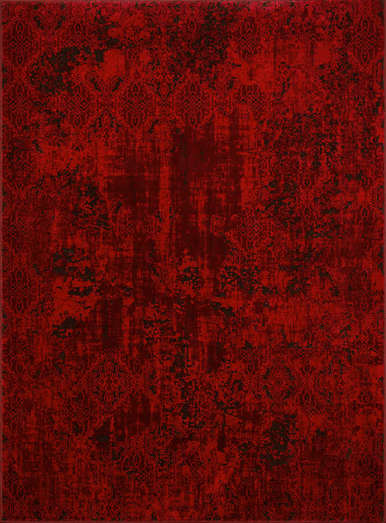 Modern Loom Rarity 7410_1800_40030 Red Abstract Polyester Rug