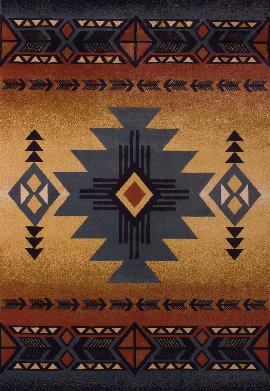Modern Loom Arizona 7410_530_29260 Blue Southwestern Rug