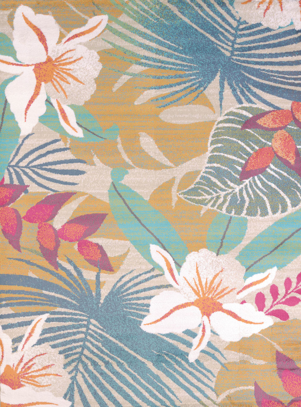 Modern Loom Flower Jungle 7410_541_50589 Tropical Coastal Rug from the