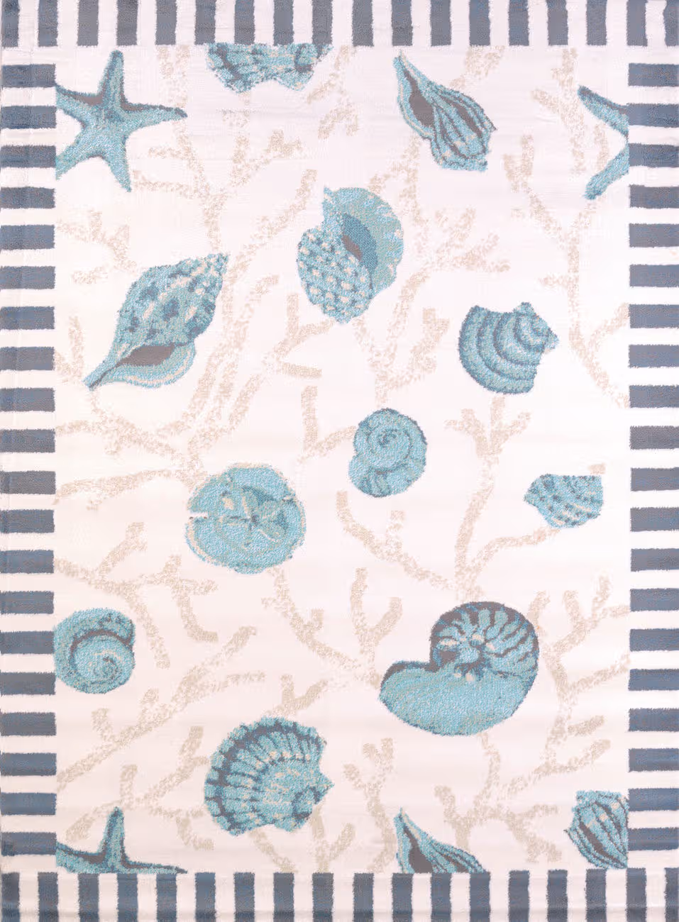 Modern Loom Shells 7410_541_50660 Blue Coastal Rug
