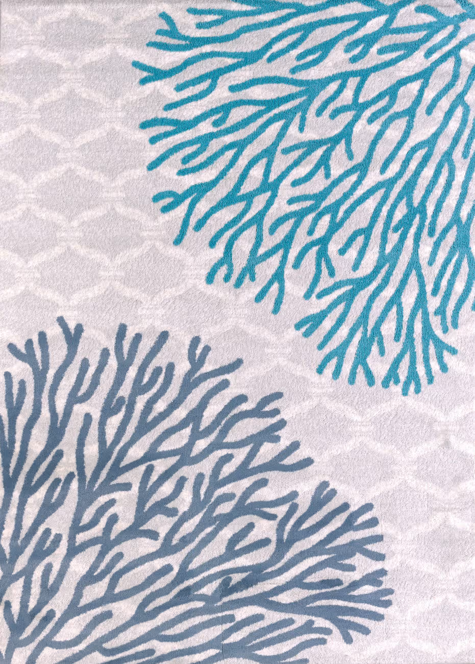 Modern Loom Coral Reef 7410_595_40260 Blue Coastal Rug