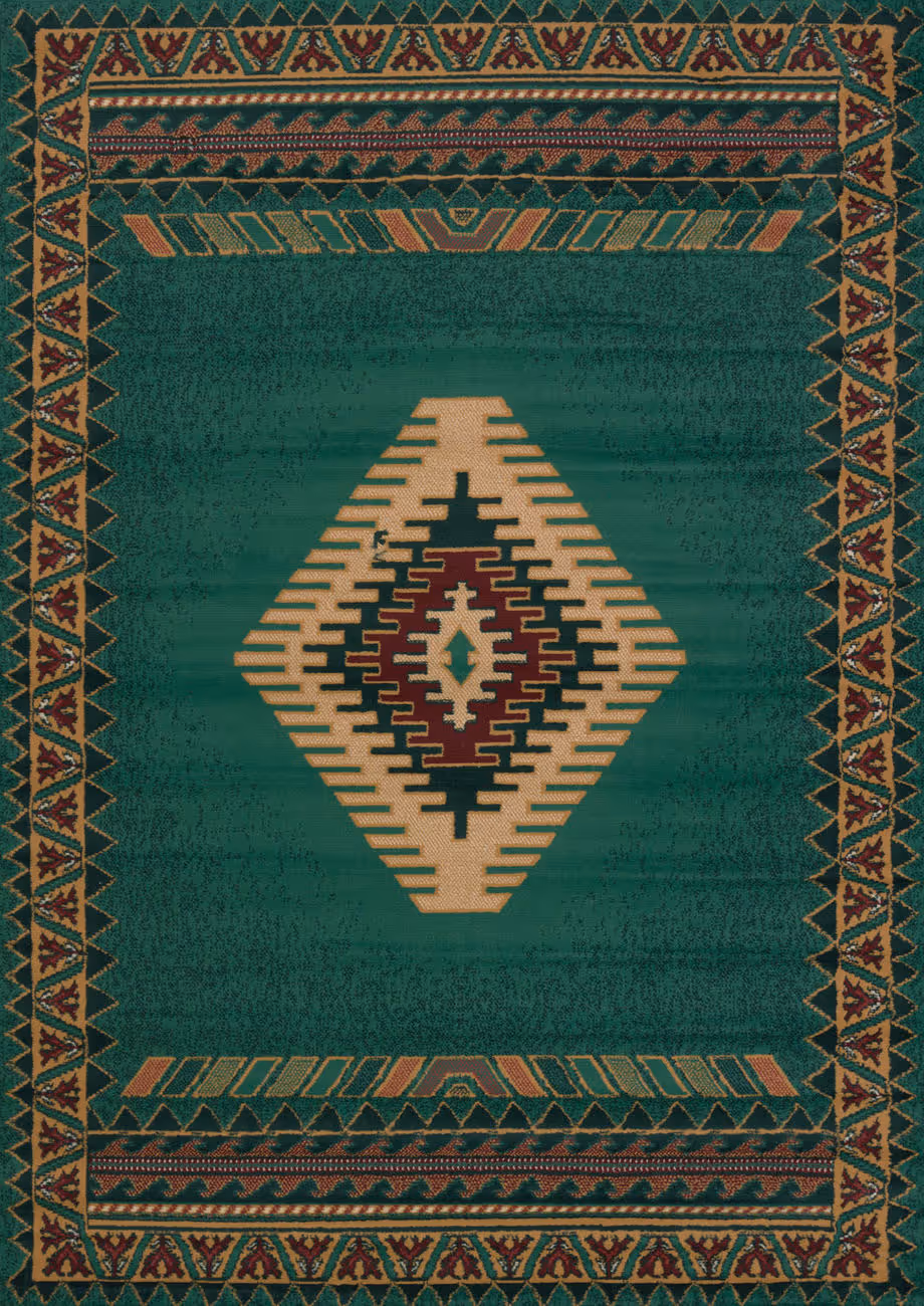 Modern Loom Tucson 7410_940_27040 LT Green Southwestern Rug