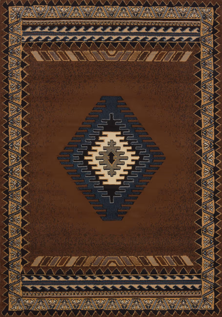 Modern Loom Tucson 7410_940_27050 Brown Southwestern Rug