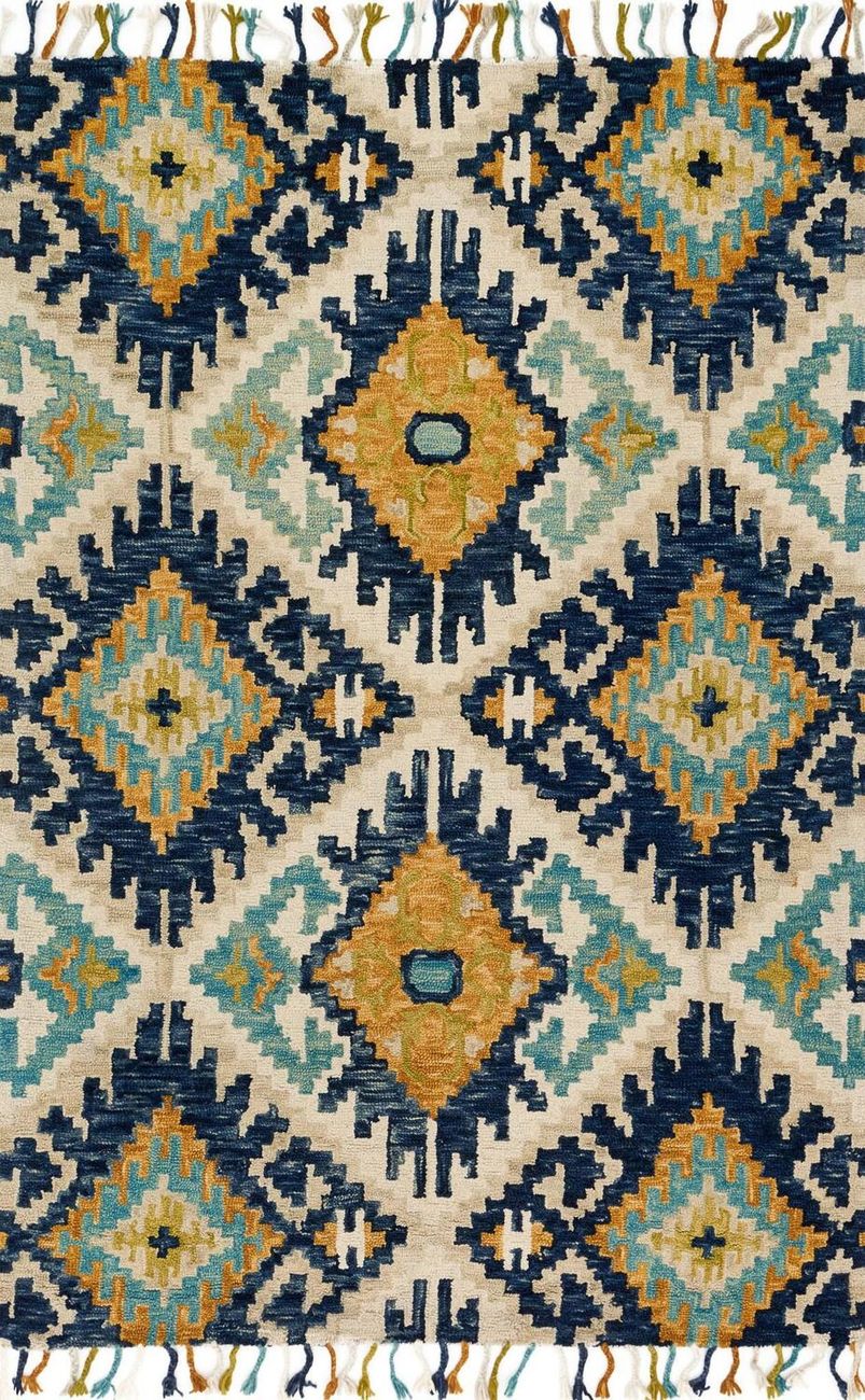Brushstroke BI-01 Ivory/Marine Wool Transitional Rug