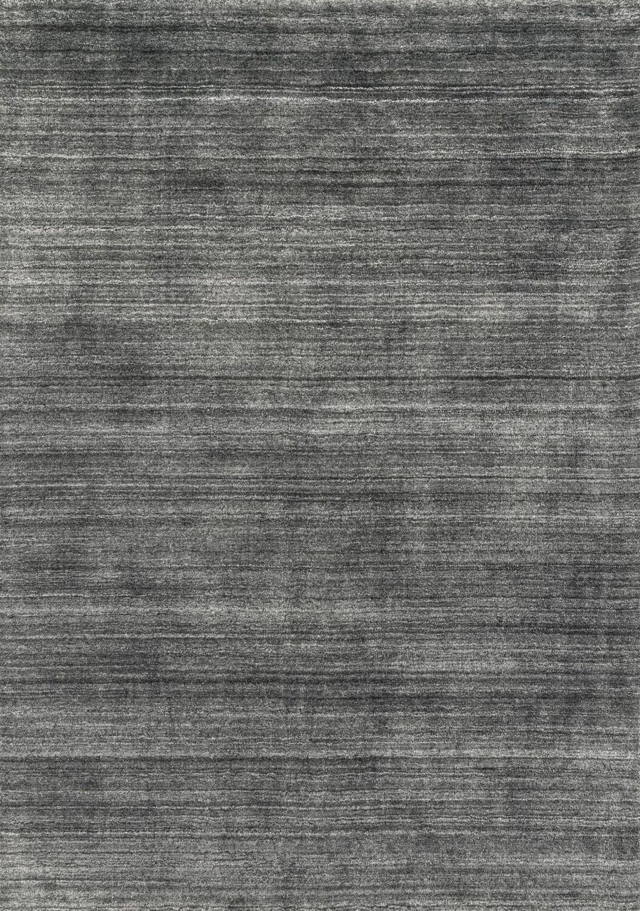 Loloi Barkley BK01 Charcoal Wool Silk Rug from the Bauhaus Minimal Design Rugs collection at