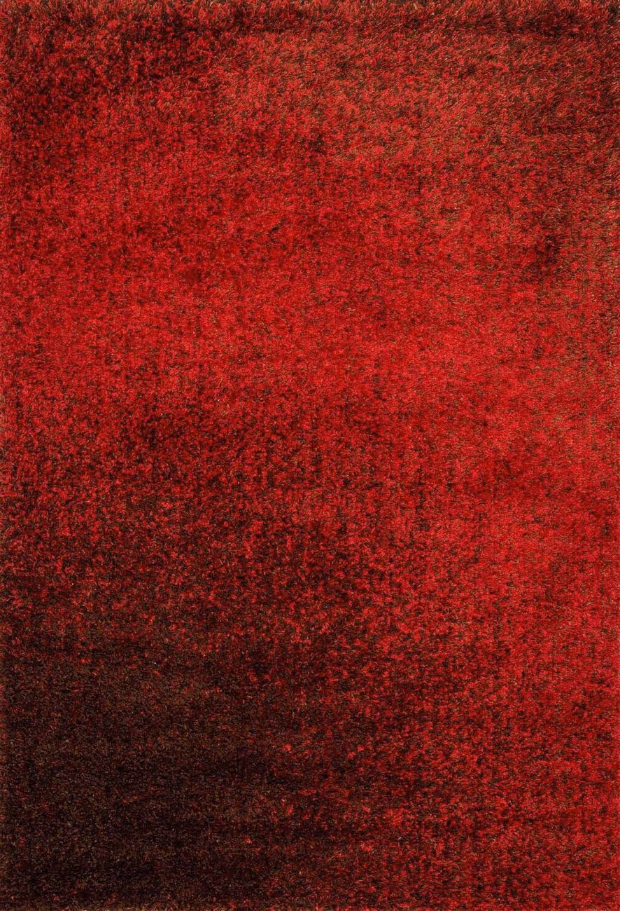 Loloi Barcelona Shag BS-01 Red/Brown Shag Abstract Rug