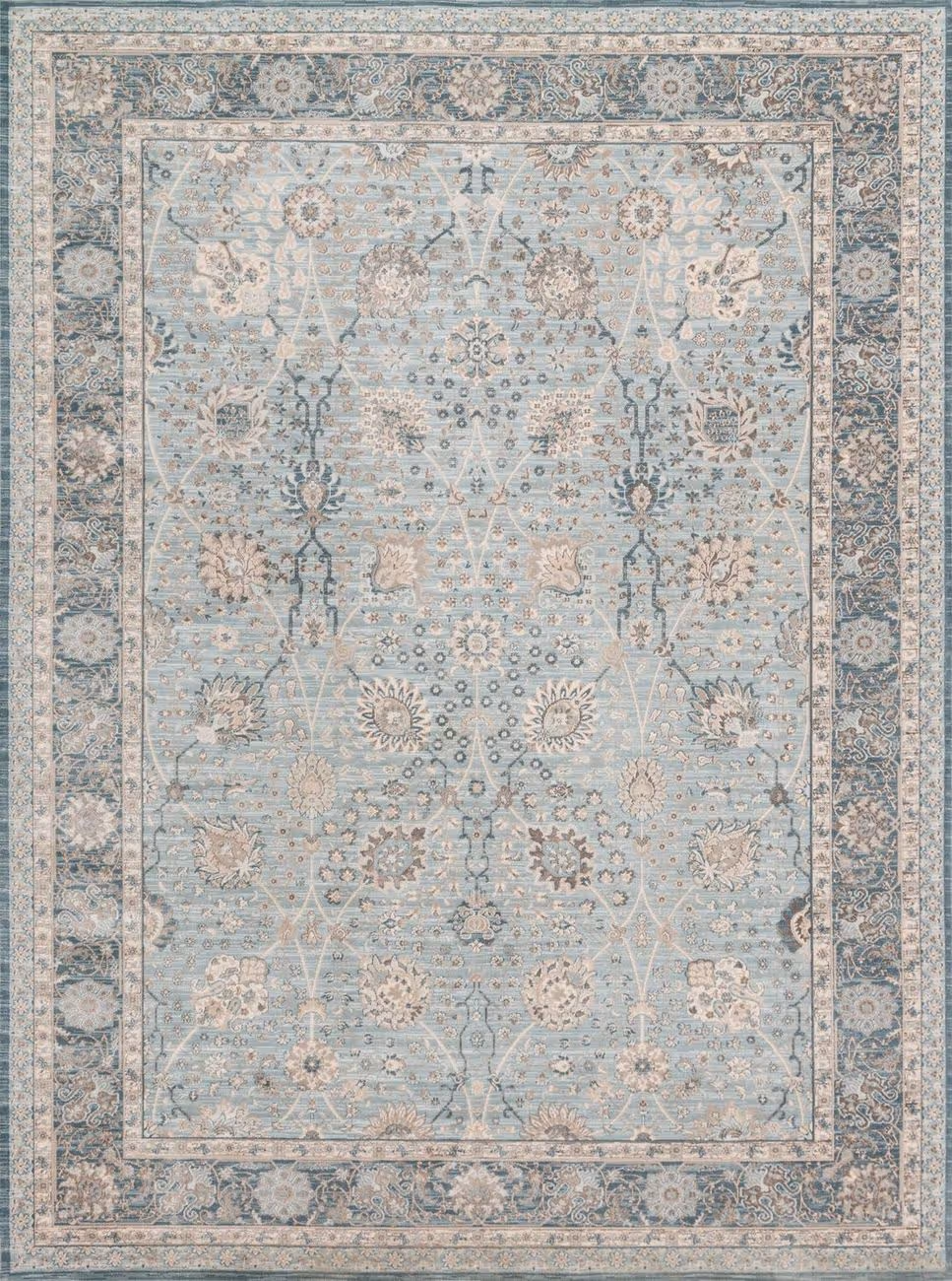 Loloi Ella Rose EJ-01 Lt Blue / Dk Blue Traditional Rug