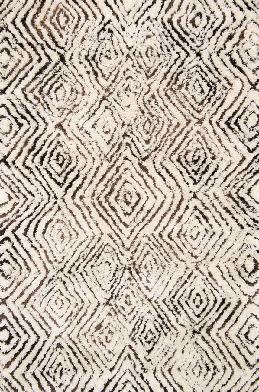 Loloi Folklore FW-03 Ivory / Granite Wool Synthetic Rug