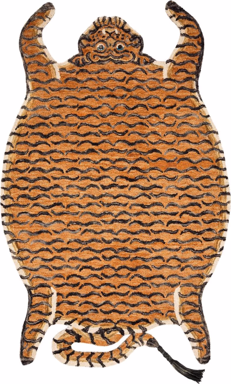 Loloi Feroz Fer-05 Tangerine Animal Print Rug