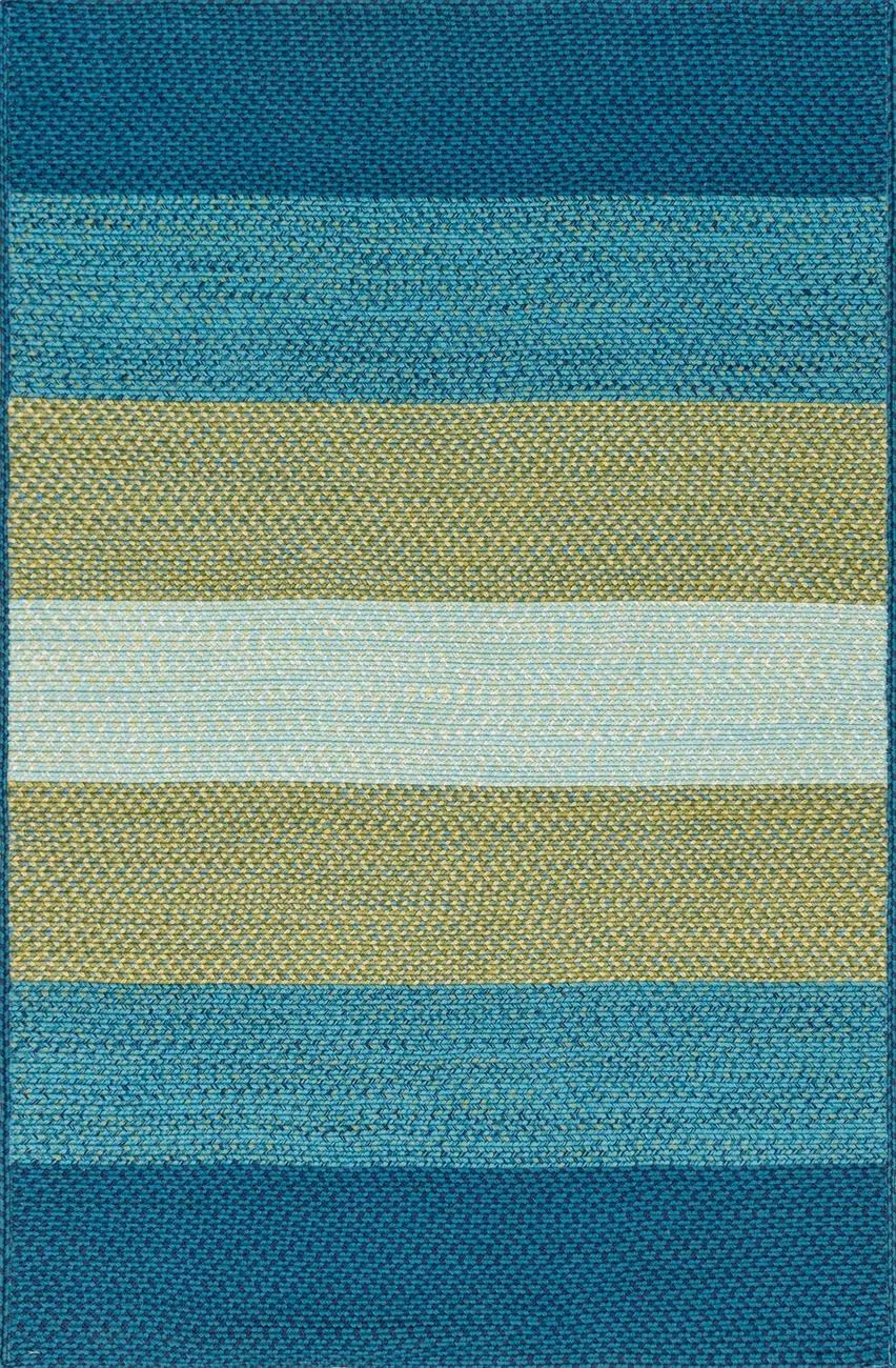 Loloi Garrett GA-02 Blue / Green Braided Outdoor Rug
