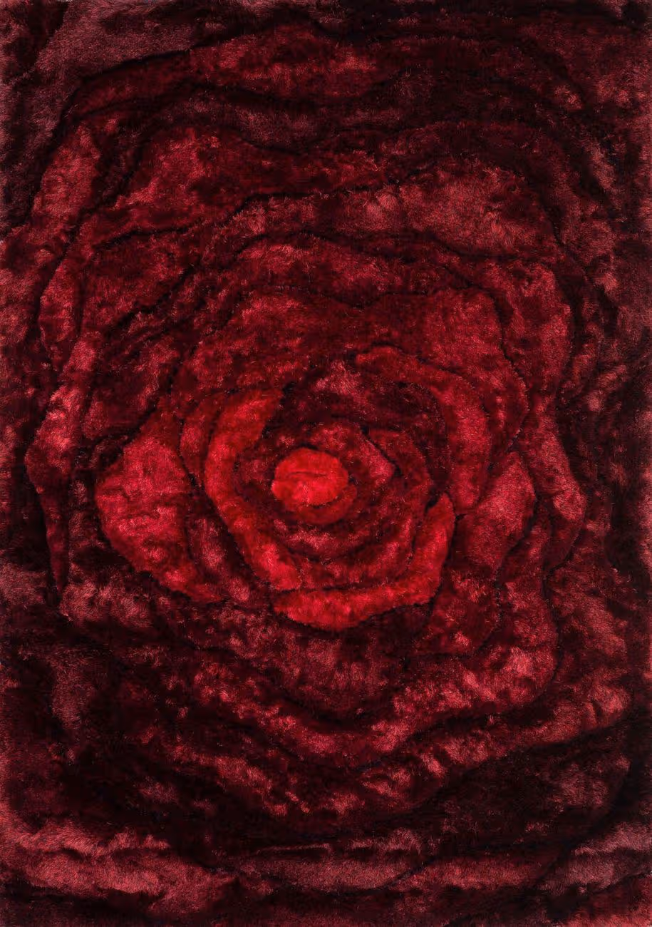 Loloi Glamour Shag GS-01 Red Synthetic Shag Rug