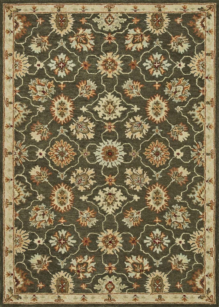 Loloi Fairfield HFF01 Charcoal Wool Patterned Rug from the Bauhaus