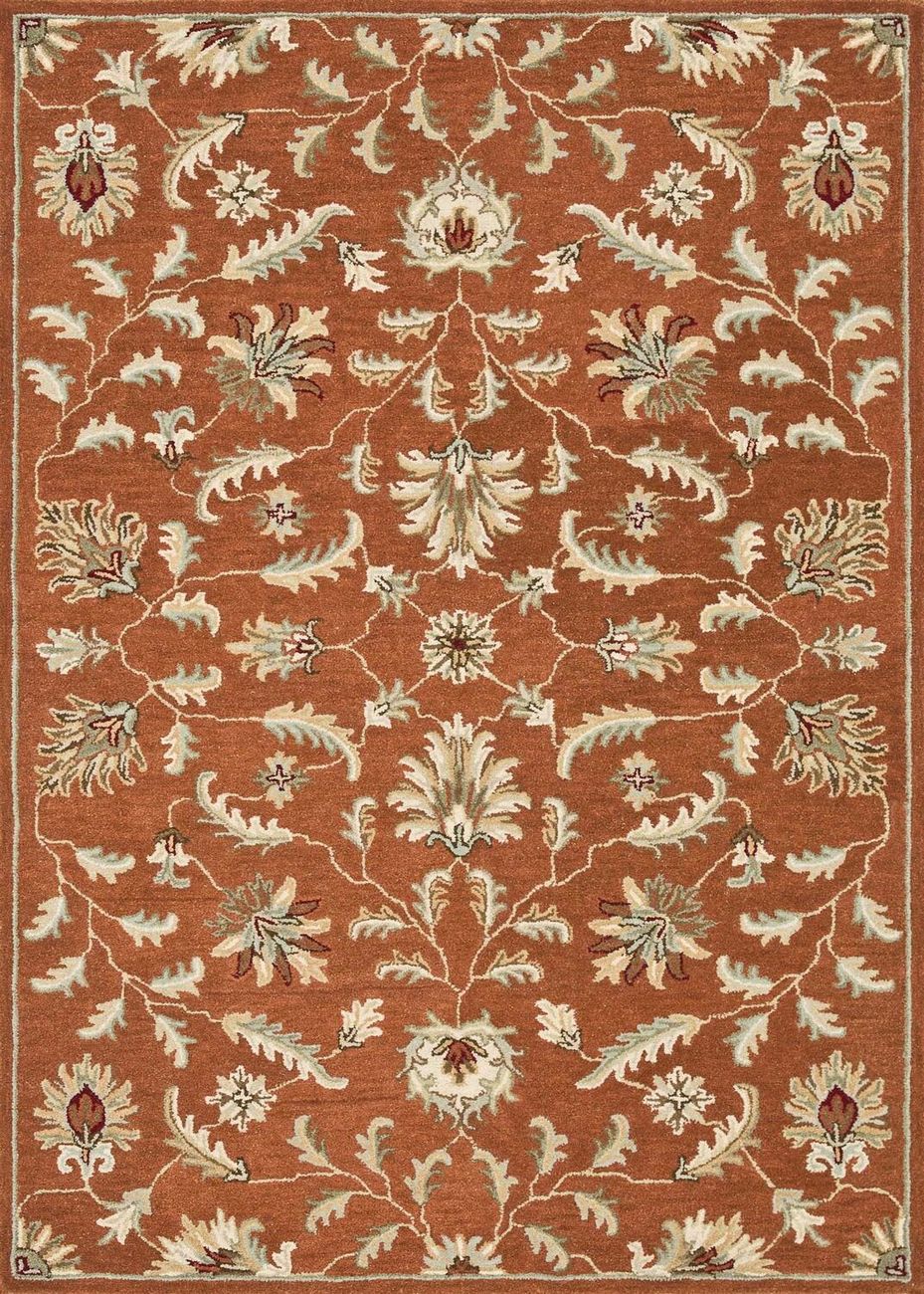 Loloi Fairfield HFF02 Rust Patterned Traditional Rug from the Bauhaus