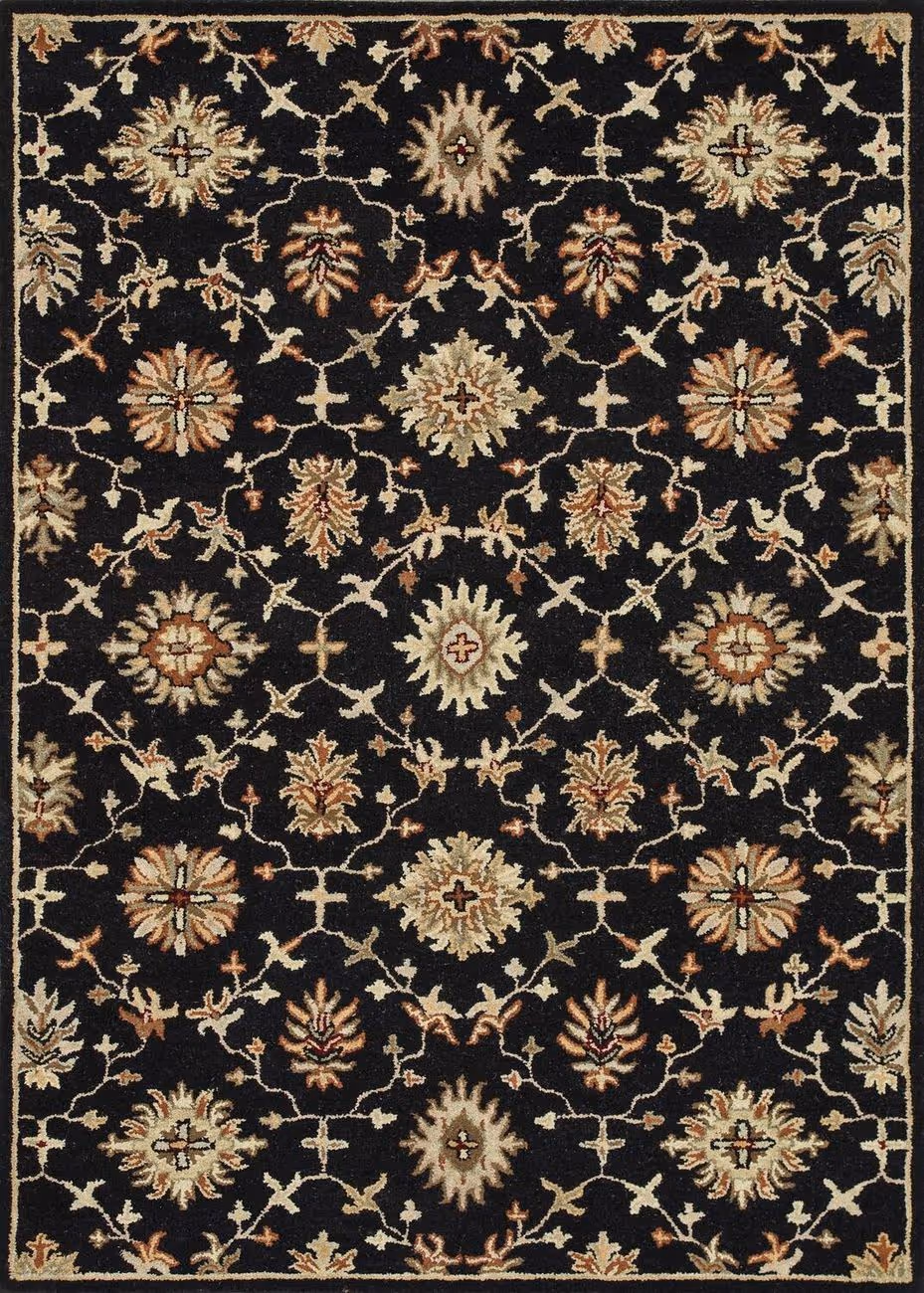 Loloi Fairfield HFF03 Black Traditional Wool Rug