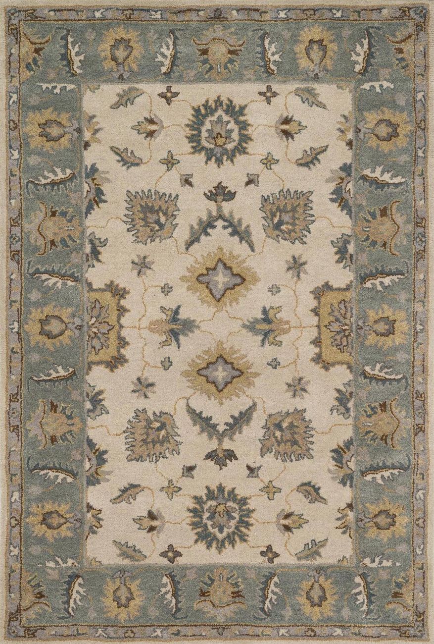 Loloi Fairfield HFF05 Beige/Slate Traditional Patterned Rug from the