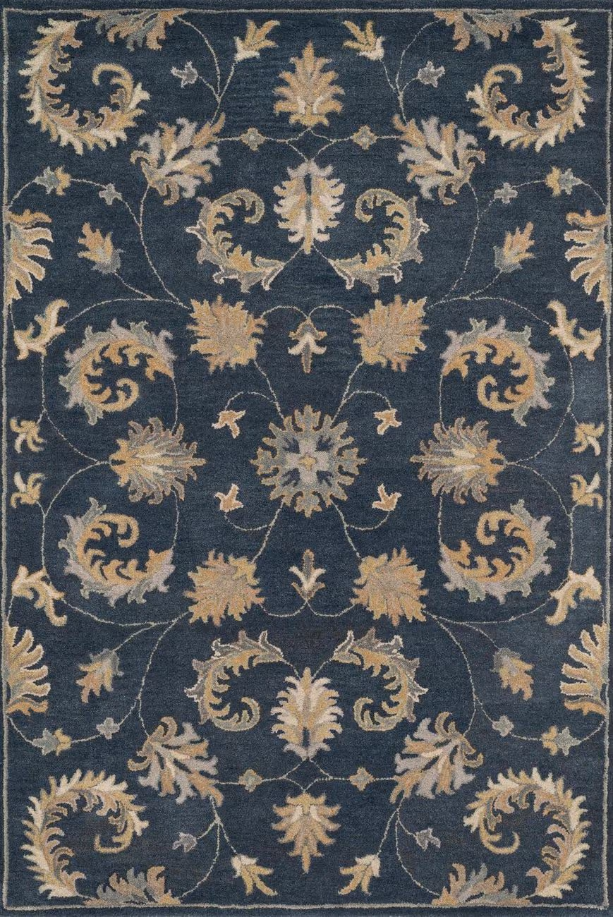 Loloi Fairfield HFF21 Indigo Wool Traditional Rug