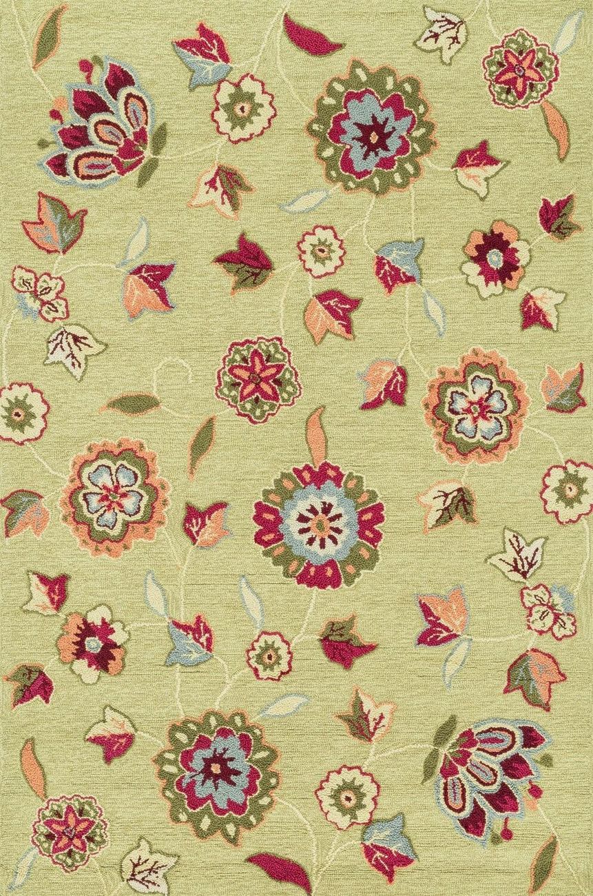 Loloi Juliana JL02 Green Floral Patterned Rug from the Textured Rugs