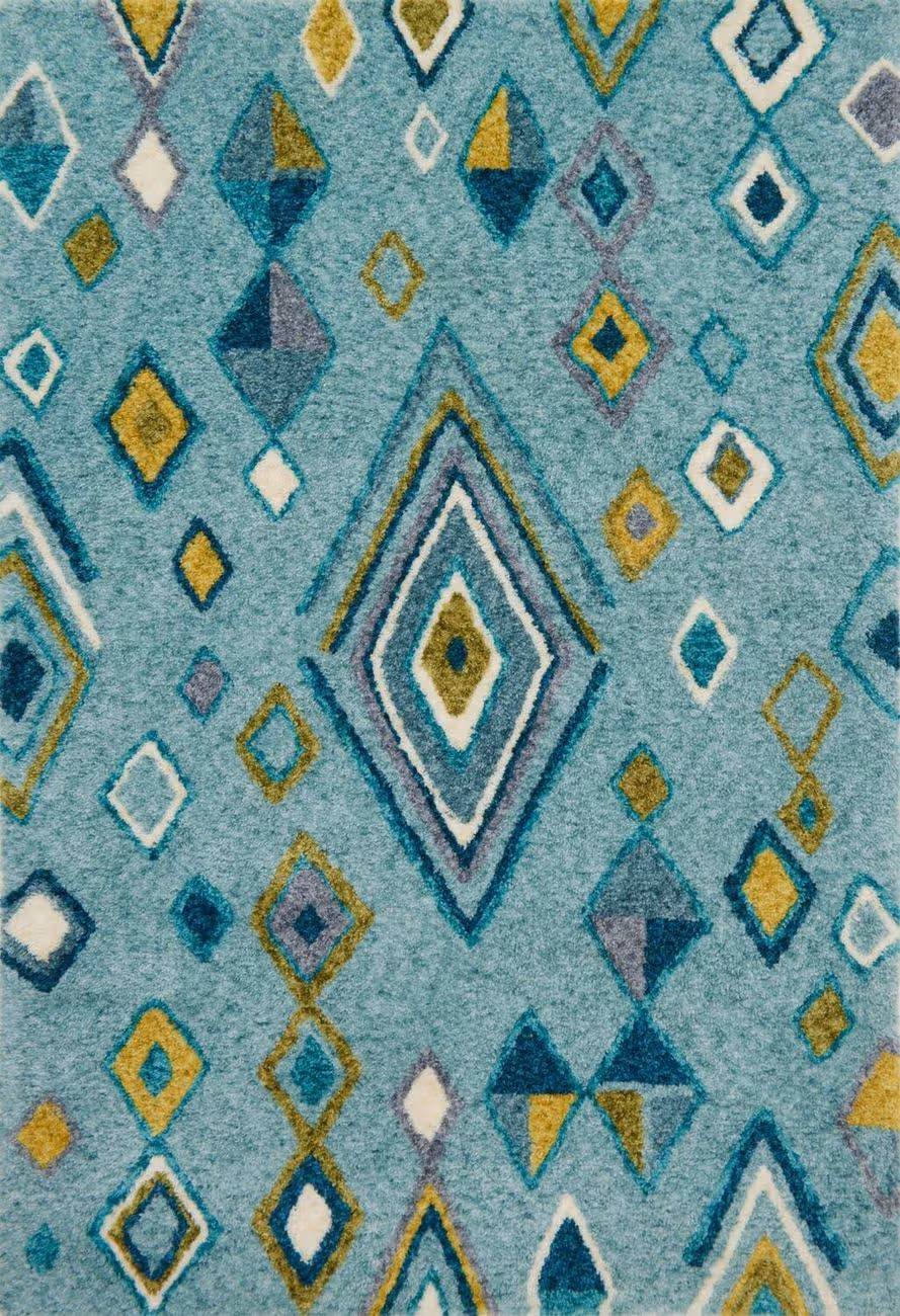 Loloi Kalliope KP-03 Aqua / Teal Patterned Transitional Rug