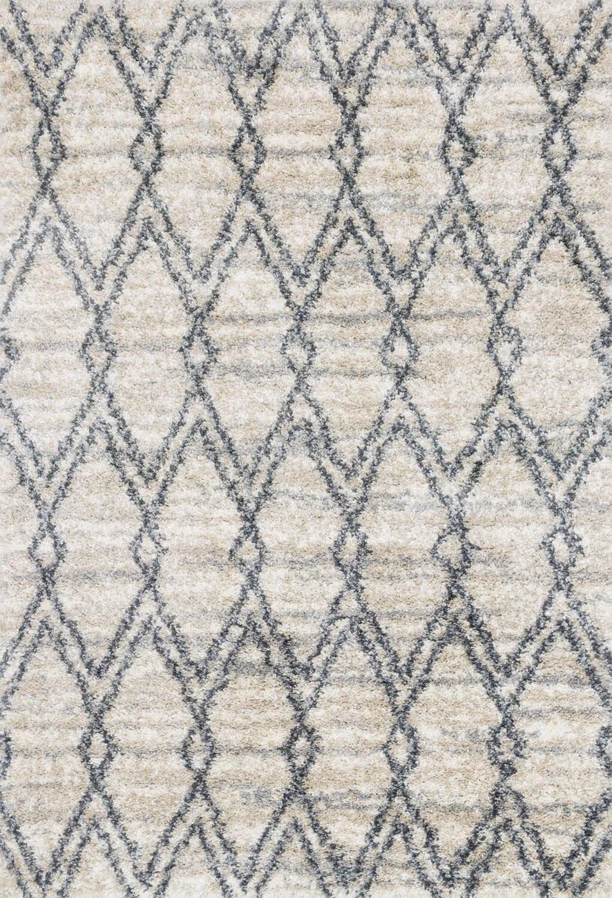 Modern Loom Quincy QC-04 Sand / Graphite Patterned Shag Rug