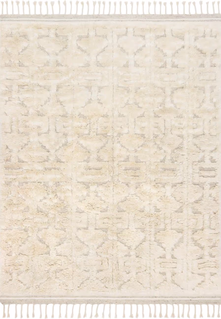 Modern Loom Hygge YG-03 Oatmeal / Ivory Wool Shag Rug