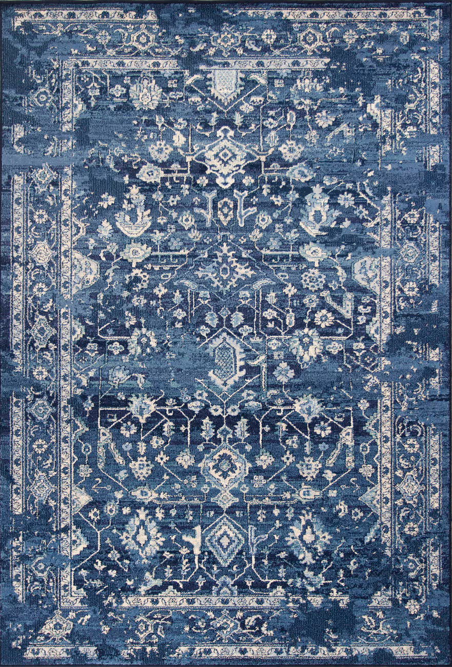 Kas Rugs Bob Mackie Home Vintage 1310 Azure Blue Traditional Rug