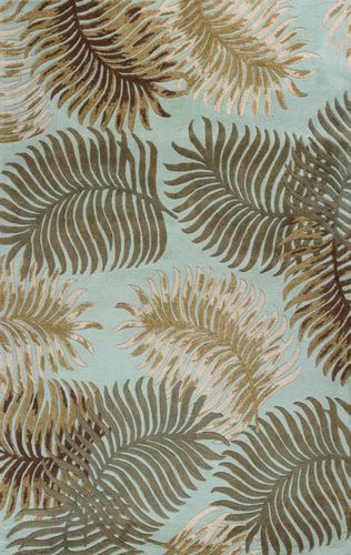 Kas Rugs Havana 2612 Aqua Floral Rug Product Image