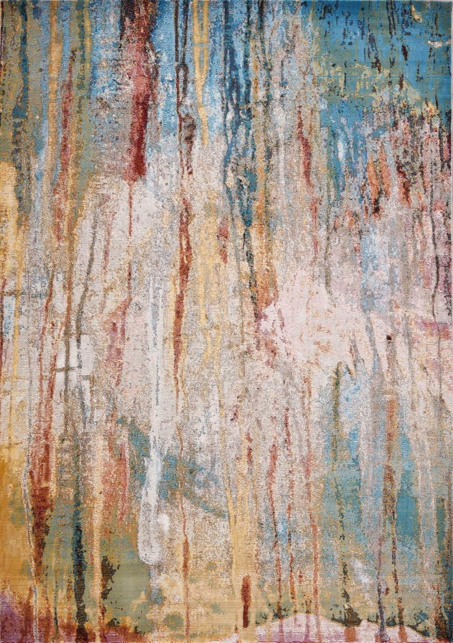 Kas Rugs Arte 6113 Ivory/Teal Abstract Rug