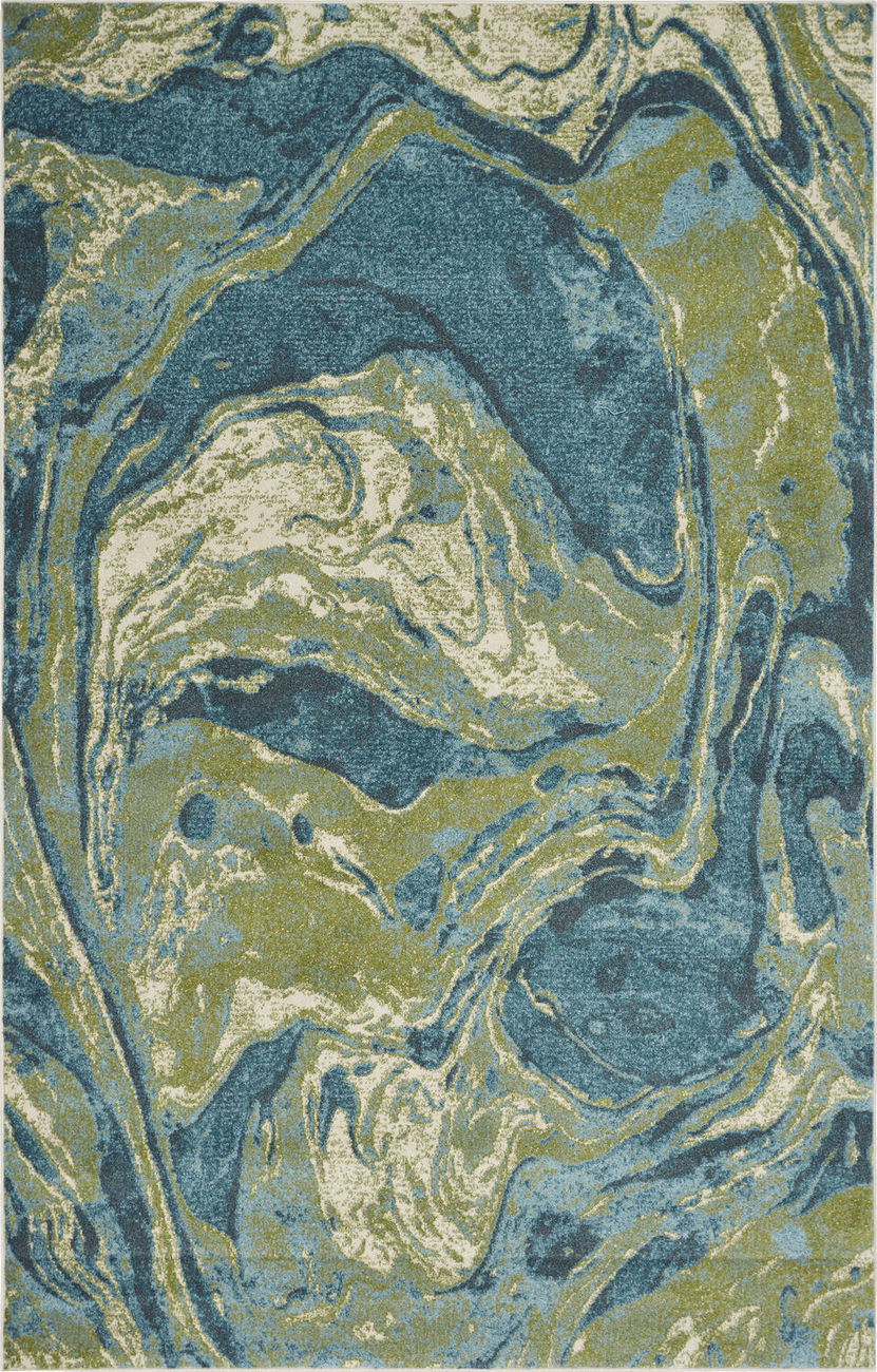 Kas Rugs Watercolors 6238 Blue Hand Woven Synthetic Rug