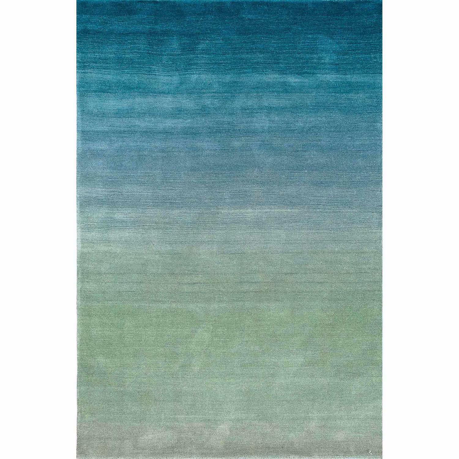 Liora Manne Arca Plush Wool Rectangular Indoor Rug-Solid, Ombre Aqua