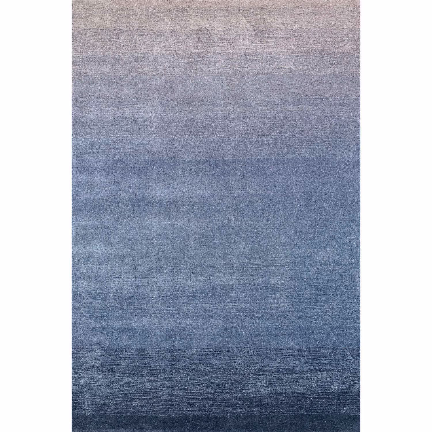 Liora Manne Arca Plush Wool Rectangular Indoor Rug-Solid, Ombre Denim