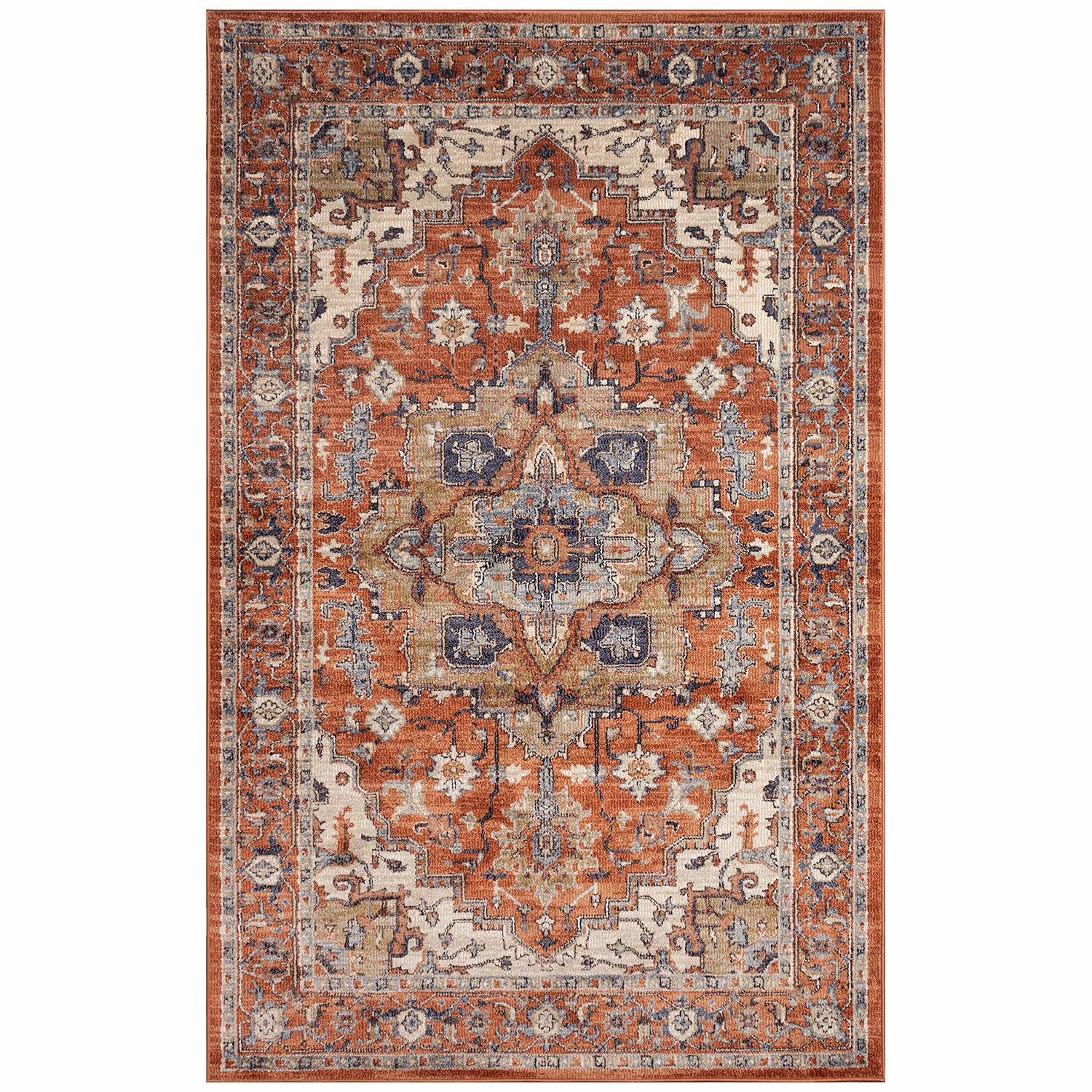 Liora Manne Ariana Low Profile  Indoor  Woven Durable Rug- Heriz Clay  Product Image