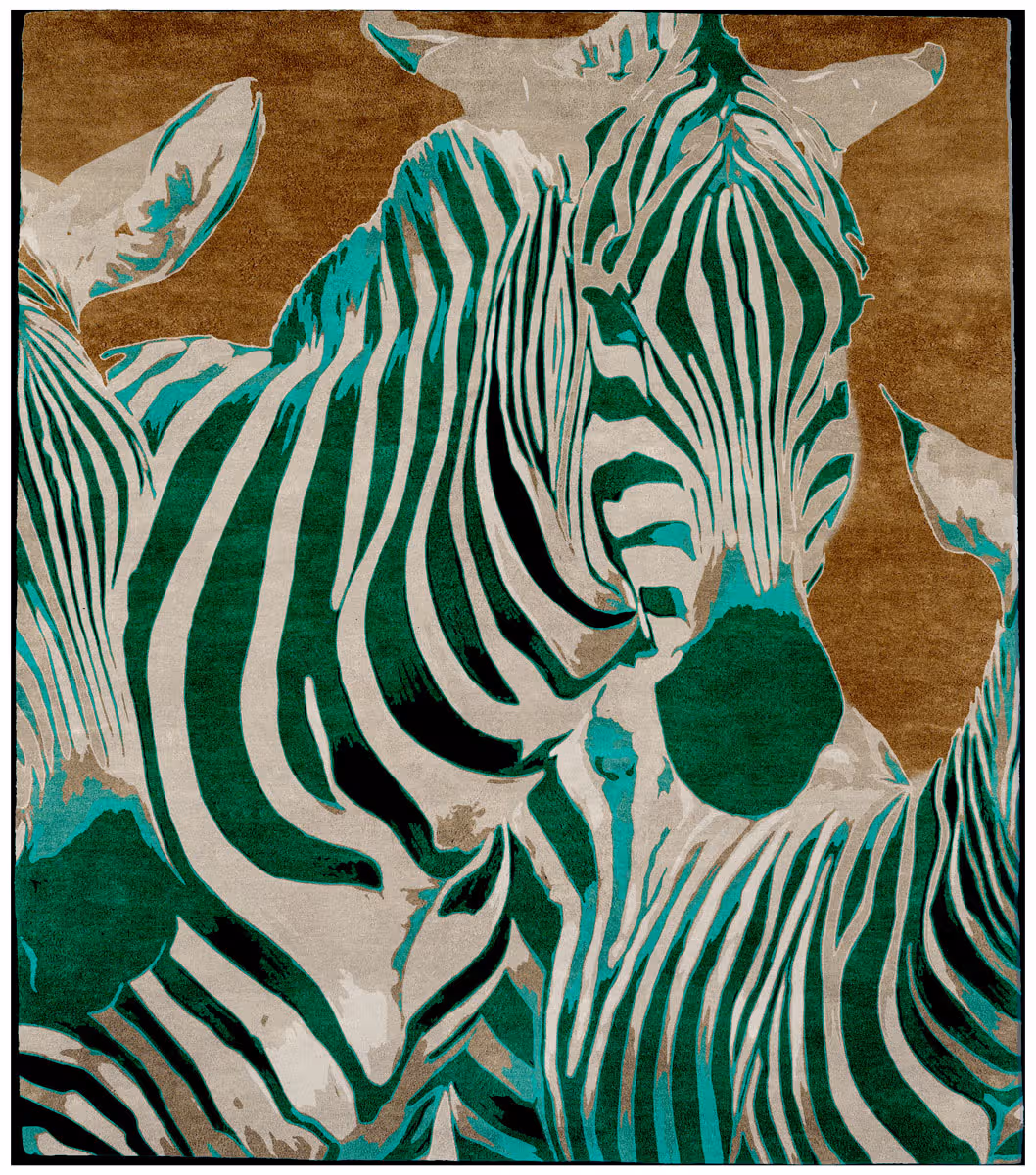 Migration Brown Teal Rug