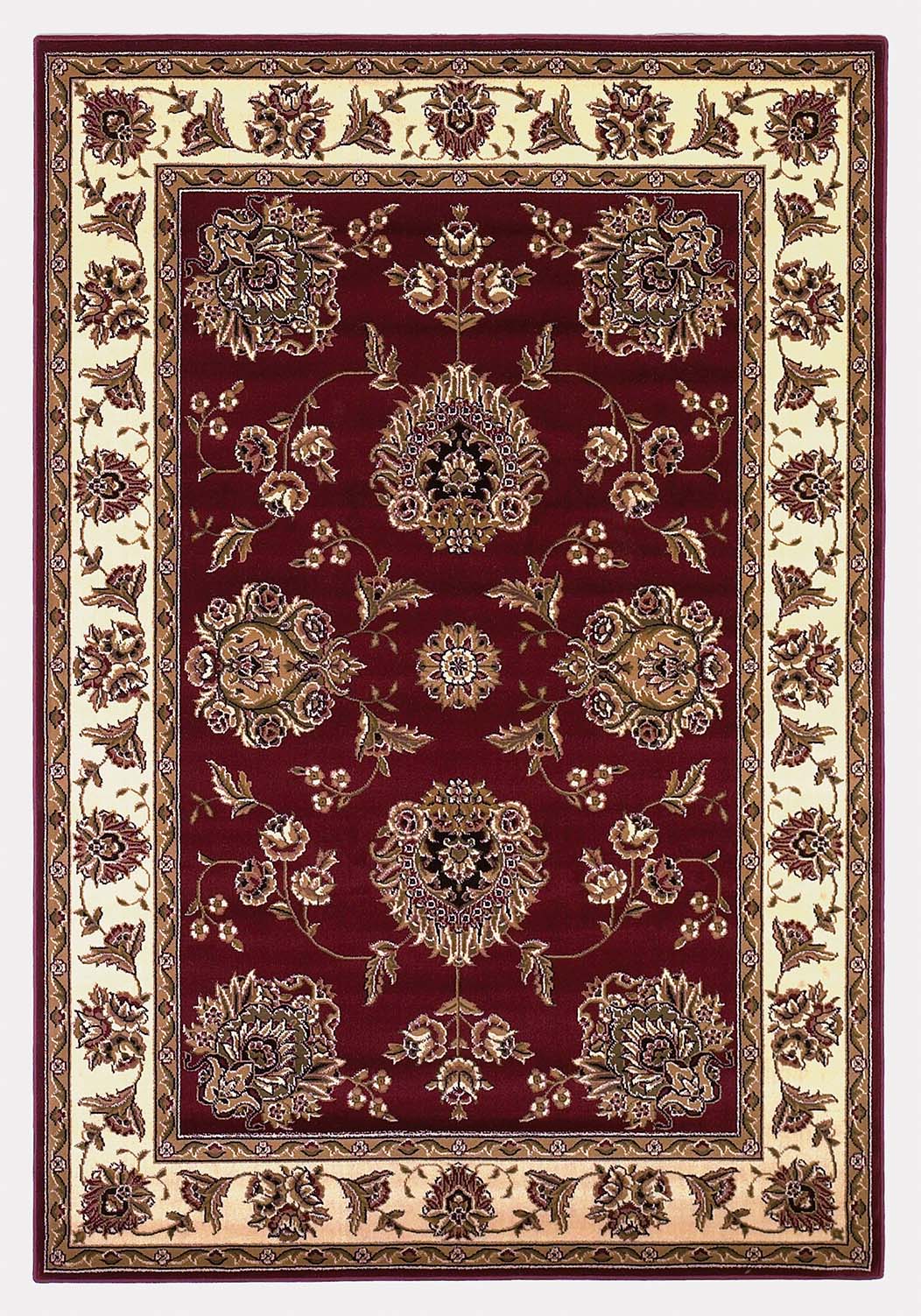 Cambridge 7340 Red/Ivory Floral Mahal Area Rug Product Image