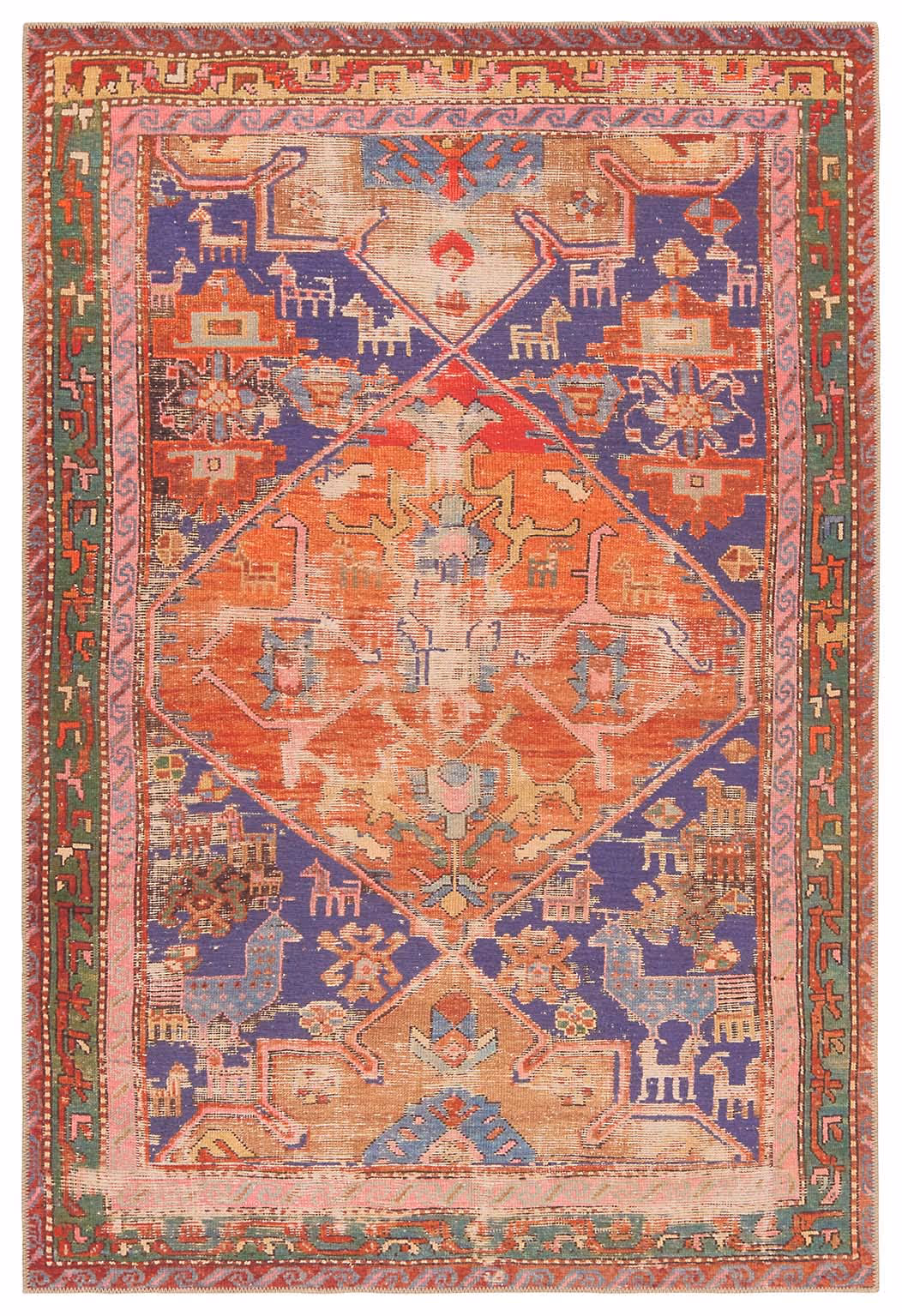 Vibe by Jaipur Living Sancho Medallion Orange/Purple Runner Rug