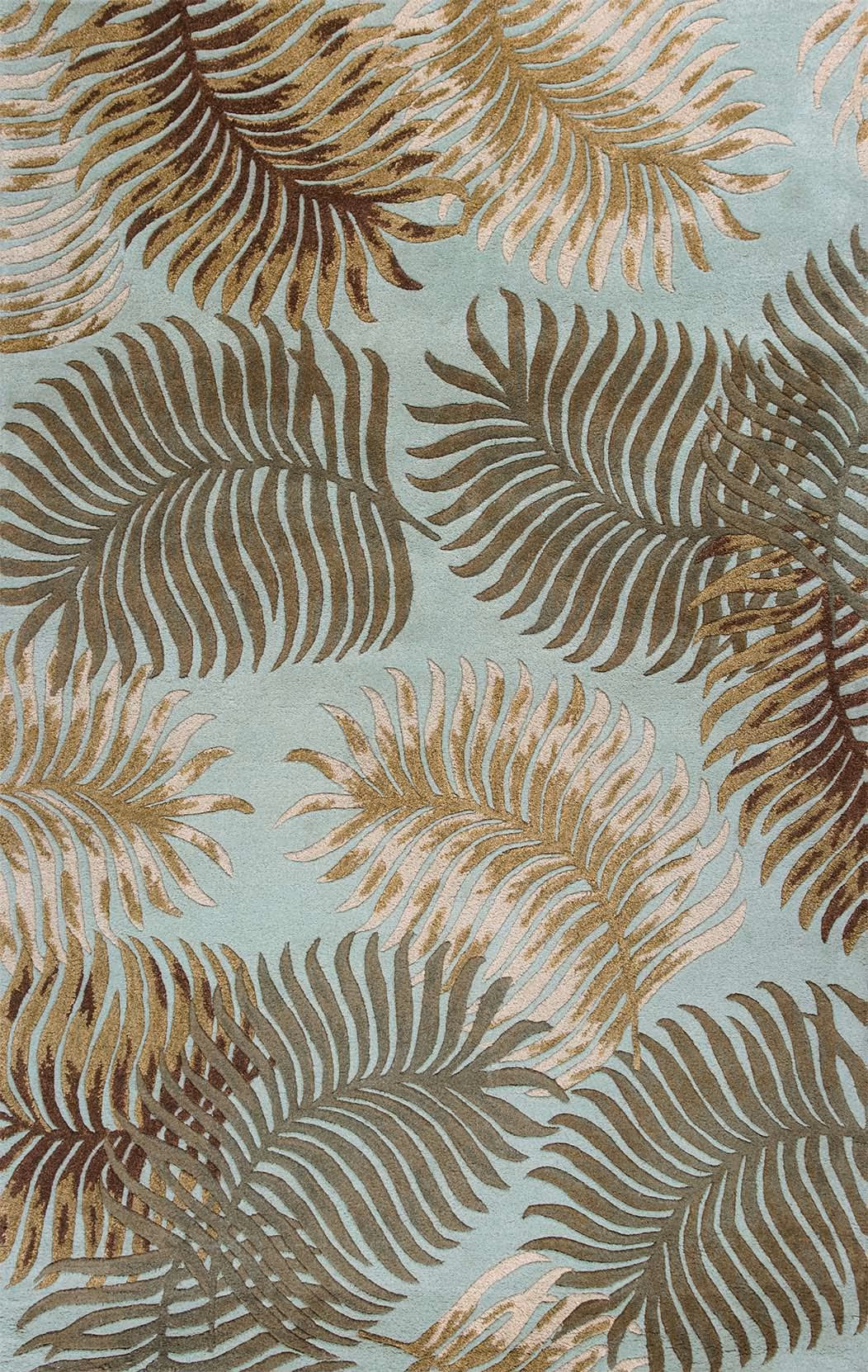 Havana 2612 Aqua Fern View Area Rug Product Image