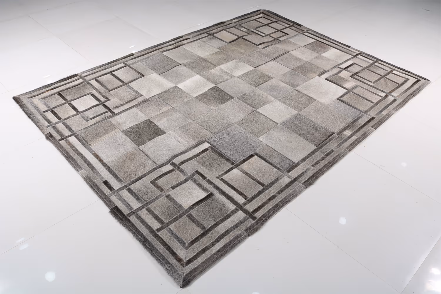 MODERN LOOM JR-1711 Leather Patchwork Rugs