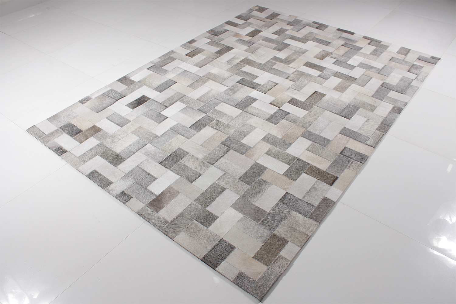 MODERN LOOM JR-5100 Leather Patchwork Rugs Product Image