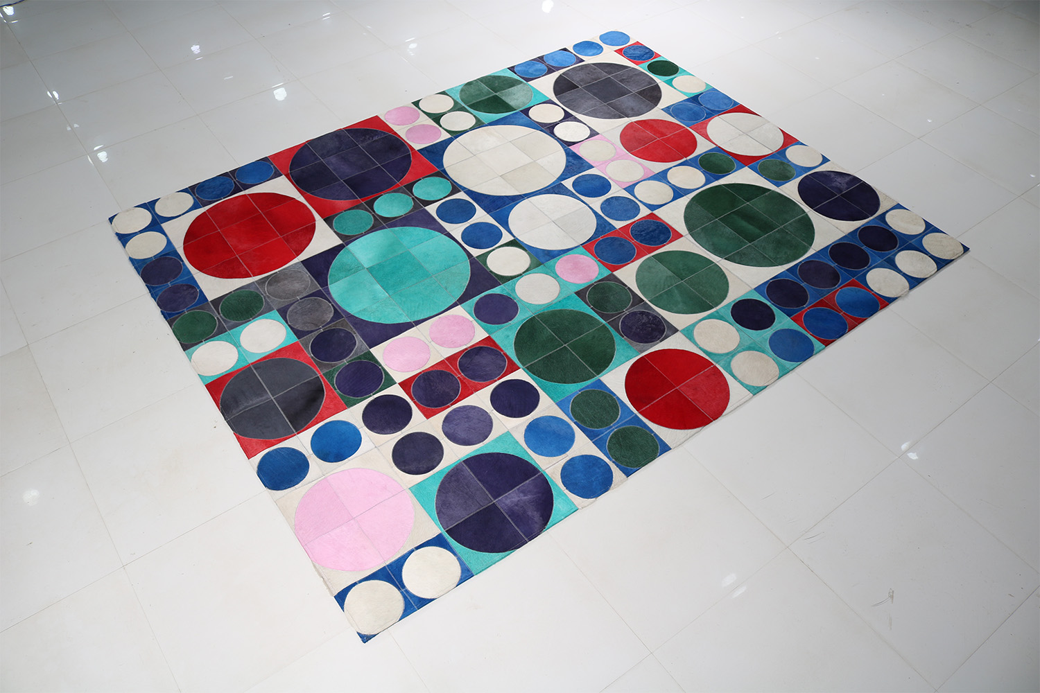 MODERN LOOM JR-8099 Leather Patchwork Rugs Product Image