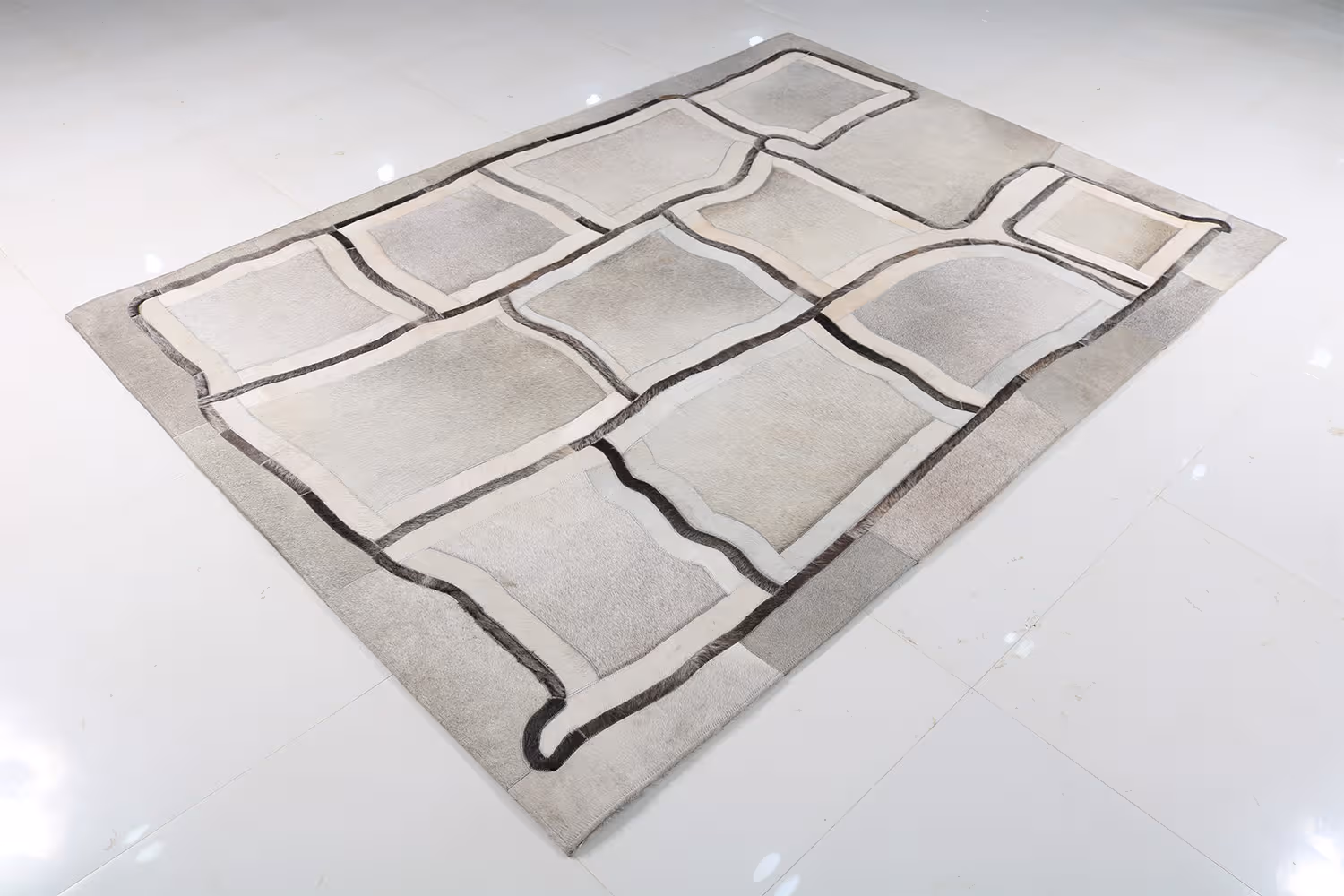 MODERN LOOM JR-9516 Leather Patchwork Rugs