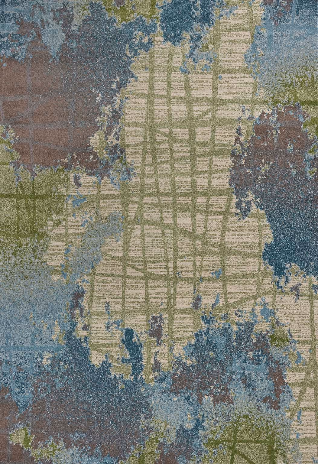Illusions 6207 Green/Blue Visions Area Rug